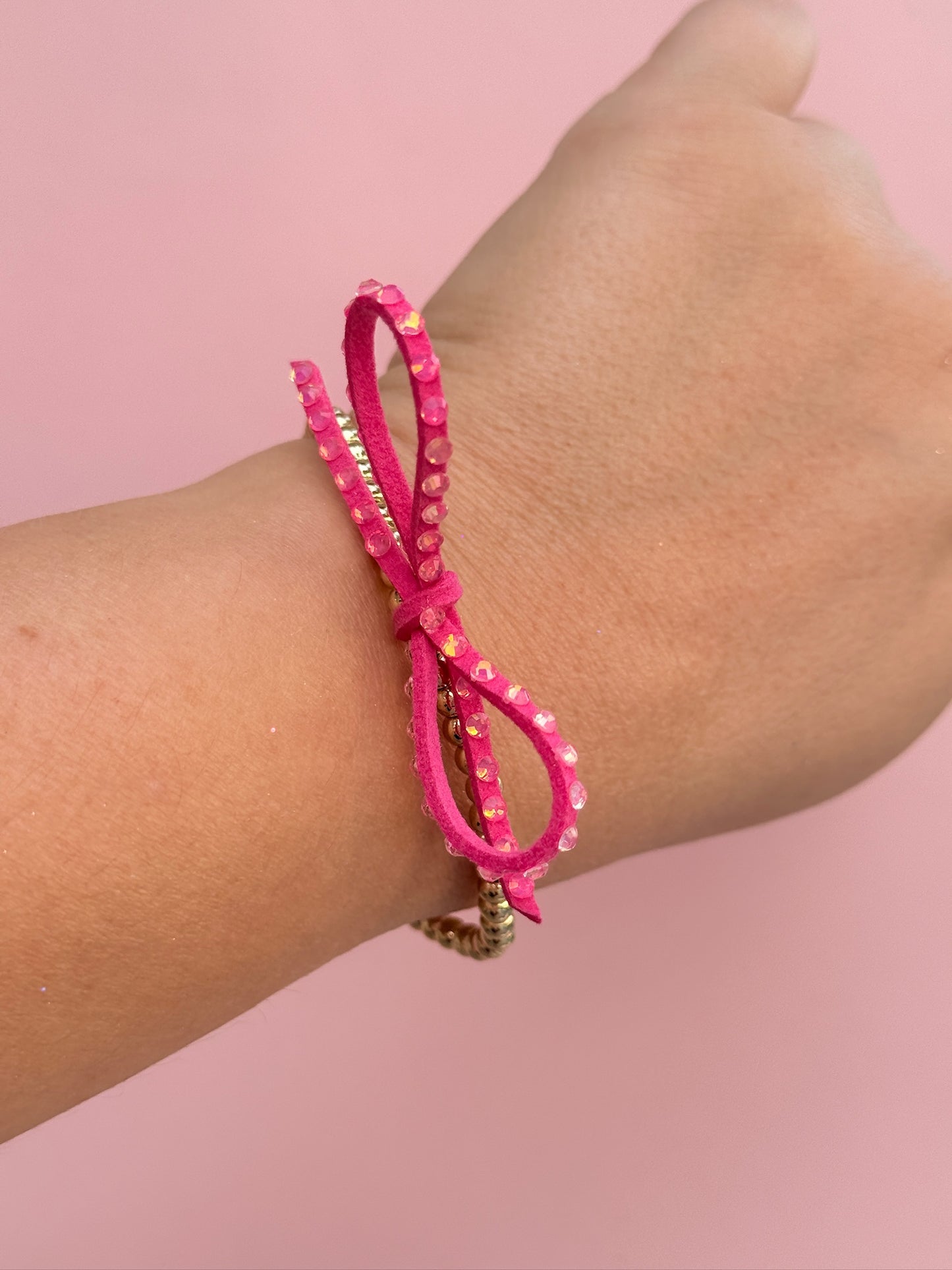 Pink Bow bracelet 