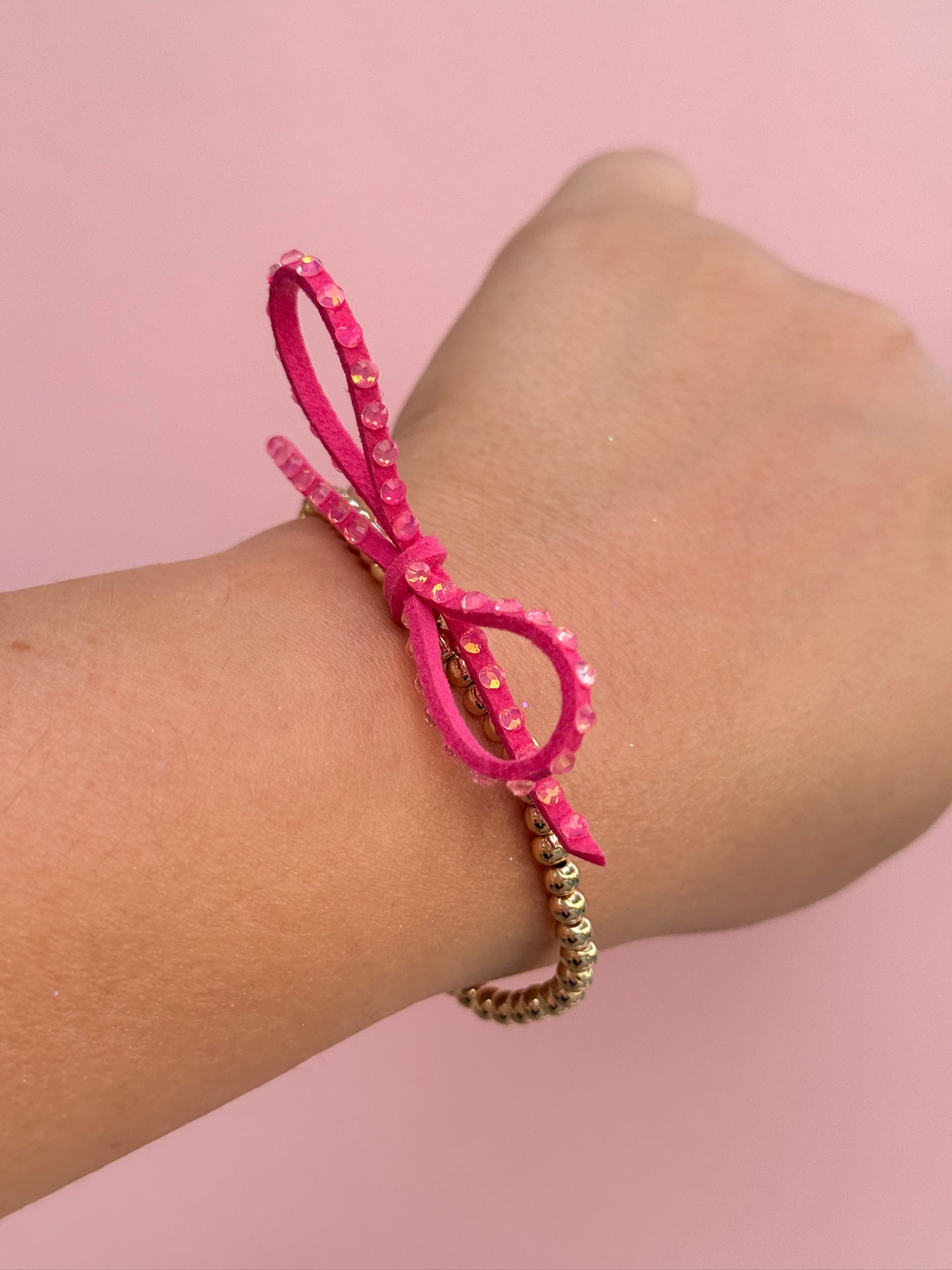 Pink Bow bracelet 