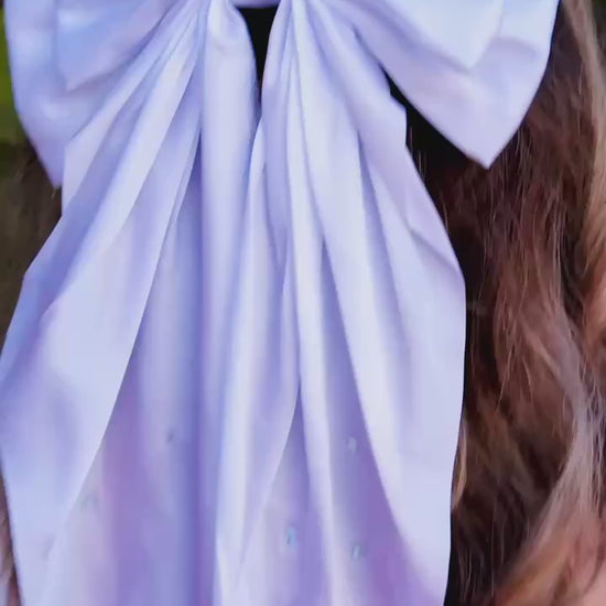 White Hair Bow with Flamingo video