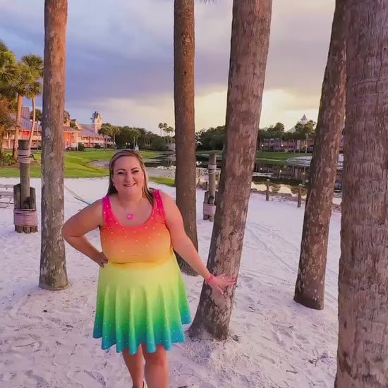 Rainbow Mickey Dress on Woman video