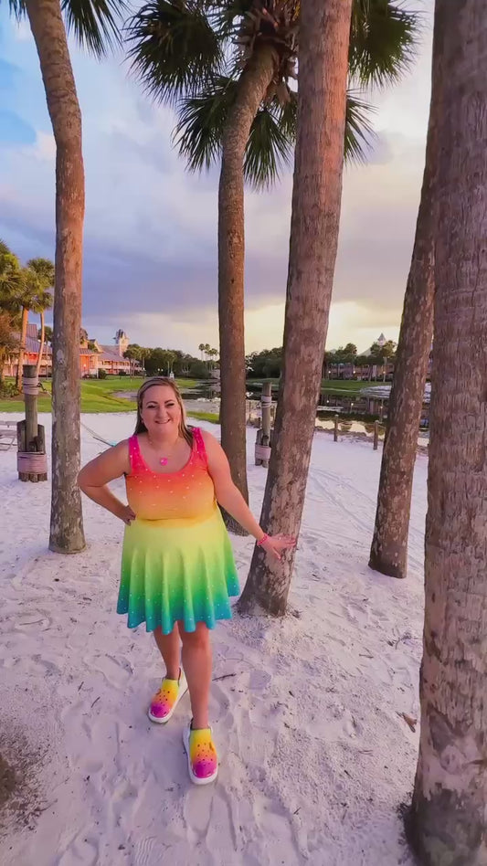 Rainbow Mickey Dress on Woman video