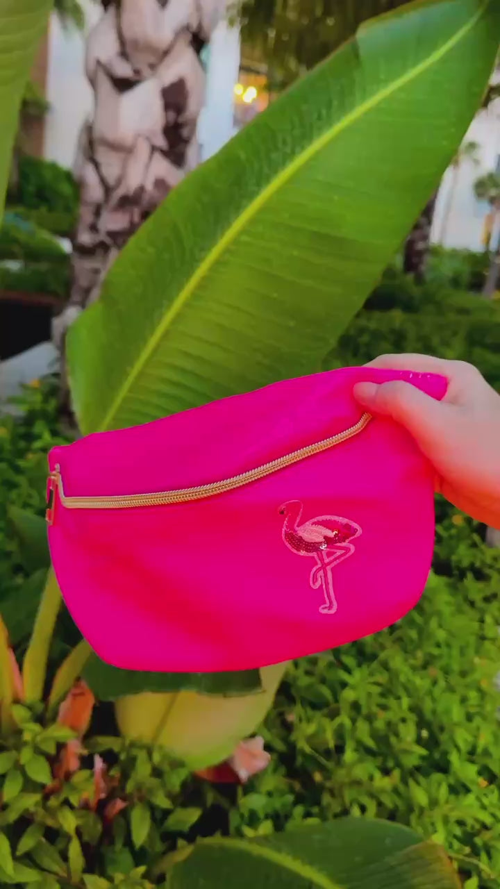 Pink Flamingo Belt Bag